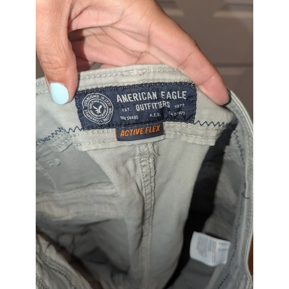 Utility Cargo Bermuda Shorts American Eagle Active Flex Gray Size 38
